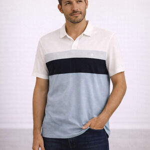 Original Penguin Colorblock Stripe Polo XL Short Sleeve Casual Shirt